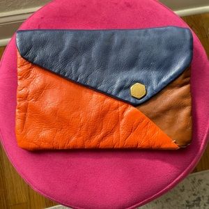 Marc Jacobs Colorblock leather clutch multicolor in excellent condition